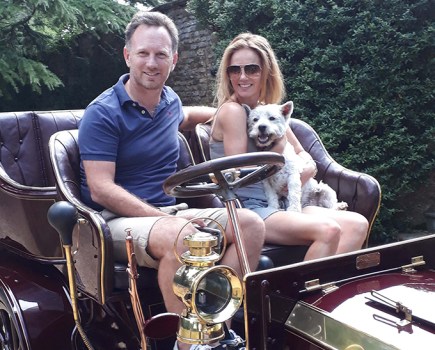 A celebrity team consisting of Christian and Geri Horner is to participate in the Bonhams London to Brighton Veteran Car Run on November 4.