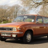 Resplendent in metallic Reynard Bronze, this 1977 Allegro 1500 Estate showed just under 50,000 miles and looked to be in very good shape throughout. It was hammered away for £3400 against an upper estimate of £2000.