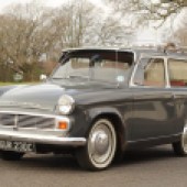 Both practical and rare, this ‘Audax’ Hillman Husky shows 63,827 miles and is described as being in outstanding condition. This 1965 Series 3 car was built during the model’s final year, and is estimated at £3500-£4500.