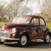 One of three Morris Minors in the sale was this 1968 1000 saloon. Showing a mere 47,500 miles, it was described as a top drawer example and sold on the hammer for £8800 – well ahead of its £6995 upper estimate.