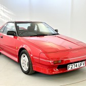 A low-mileage, UK-supplied car with its original bill of sale, this 1989 Toyota MR2 has had only one owner from new and shows just 37,000 miles. It looks superb in red with a black leather interior and is predicted to sell for £8000-£12,000.