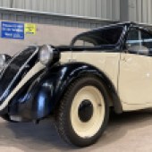 This 1937 Fiat 500 Topolino is an early car in two-door convertible variant from the second year of production. Fully restored with numerous upgrades to make it more useable, it’s estimated at £6000-£7000.