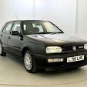 This early Mk3 Volkswagen Golf VR6 from 1993 shows a mere 53,000 miles and looks to be a very tidy example. It’s previously been a Category C insurance loss, but a sensible estimate of £4000-£5000 makes it a tantalising prospect.