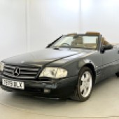 The sale will feature a least three Mercedes R129s, including this very smart SL320. The 1999 example looks superb in black with a cream leather interior and shows 82,000 miles. It’s estimated at £6000-£8000.