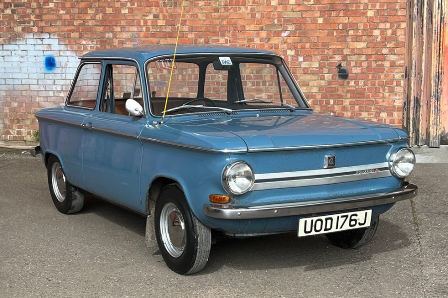 For those looking for a more unusual classic, how about this 598cc NSU Prinz? The 1971 example shows just 40,000 miles and is expected to change hands for £3000-£4000.