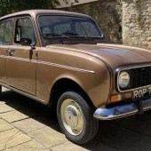 A rare right-hand drive example, this 1977 Renault 4 TL has covered just 45,000 miles and looks superb in bronze with a tan interior. It comes with bundles of history and is estimated at £7000-£9000.