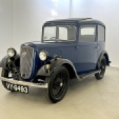 The oldest car in the sale was this 1935 Austin Seven Ruby, which looked very smart in navy blue over black and featured a sliding fabric sunroof. It sold at the top of its estimate for £5912.