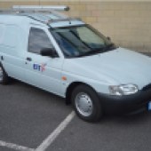 Complete with original livery, racking and BT paperwork, this 1996 Ford Escort van comes with all its MoT certificates since 1998 and could be yours for £4500-£5500.