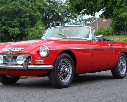 A wealth of Abingdon metal in the sale includes this 1968 MGC roadster in rare automatic spec. Supplied with lots of history, it’s guided at £17,500-£19,500.