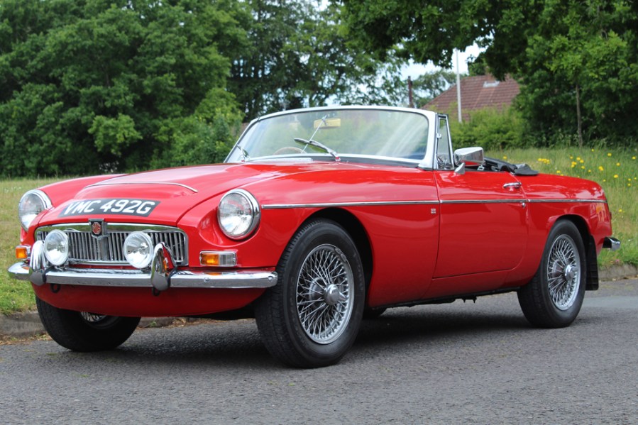 A wealth of Abingdon metal in the sale includes this 1968 MGC roadster in rare automatic spec. Supplied with lots of history, it’s guided at £17,500-£19,500.