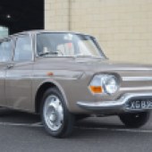 Estimated at £7000-£8000, this rare Renault 10 dates from 1966 and shows an incredibly low 1759 miles. Where will you find another like this?