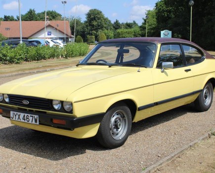 Finished in Prairie Yellow with a brown vinyl roof, this 1981 Ford Capri 1.6L could well be a unique survivor. Extensively restored in recent years and described as having everything working as it should, it’s temptingly offered with no reserve.