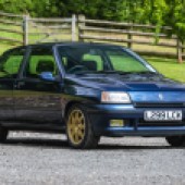 One of only 390 UK-delivered cars, this phase one Renault Clio Williams from 1993 has been restored to a very high standard. It comes with a comprehensive history file and is guided at £28,000-£36,000.
