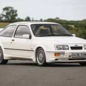 One of several three-door Ford Sierra RS Cosworths in the sale, this 1986 example has covered just 18,766 miles from new. It comes with an impressive history file and is guided at £70,000-£80,000.