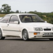 One of several three-door Ford Sierra RS Cosworths in the sale, this 1986 example has covered just 18,766 miles from new. It comes with an impressive history file and is guided at £70,000-£80,000.