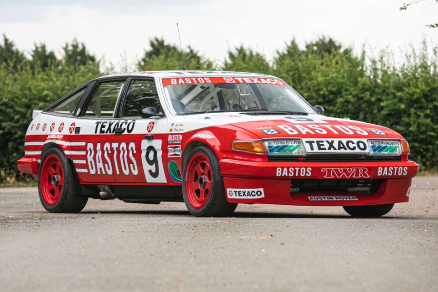 There’s a host of fantastic competition cars in the sale, but we couldn’t help be drawn in by this stunning Bastos-liveried Rover SD1 from 1986. The TWR-built Group A Touring Car has numerous race wins under its belt and even a French championship title. It could sell for as much as £200,000.