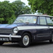 Offered with no reserve, this 1969 Triumph Herald 13/60 Estate was being sold as a rolling restoration. At just £1300 plus fees, it looked like an excellent way into period classic motoring.