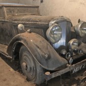 A Derby-built car with a Thrupp & Maberly drophead coupe body, this 1935 Bentley restoration project has been unearthed after being stored in an old cart shed for the past 54 years. It’s been in the same family for 68 years and is expected to sell for £50,000-£70,000.