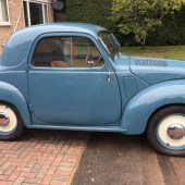 Believed to be the only right-hand drive 500C Series 1 hardtop car in the country, this 1949 Fiat Topolino has been in the same family for the last 30 years. It’s said to drive well and is guided at a modest £6000-£8000.