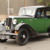 Incredibly, this 1935 Morris Eight Saloon has had just two owners from new – the first using it to tour Europe in. Latterly fully restored but not currently drivable due to a clutch issue, it’s guided at just £4500-£5500.