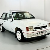 In immaculate condition with a documented history and 35,000 miles from new, this 1988 Vauxhall Nova GTE is something of a unicorn. It’s guided at £14,000-£16,000.