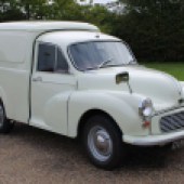 Instantly recognisable as a Morris Minor van but actually a badge-engineered Austin 8cwt version from 1970, this lovely commercial was in good condition throughout and came with lots of history. It easily beat its £8000-£10,000 guide to sell for £15,120.