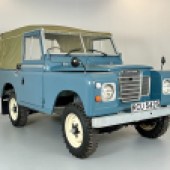 Reckoned to be one of the best Series 3s on the market, this 1977 Land Rover has been fully restored with a new galvanised chassis, interior, Exmoor soft top and every nut and bolt either refurbished or replaced. It’s set to change hands for £15,000-£20,000.
