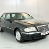 One of the humbler Mercedes-Benz models in the sale is this W202-generation C180 dating from 1994. The automatic example has covered only 39,681 miles and boasts a good specification. It’s estimated at £3000-£4000.