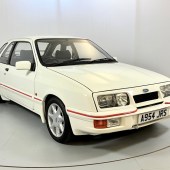 Showing just 28,000 miles and supplied with its original Pepperpot wheels as well as the seven-spokes it had fitted, this 1983 Sierra XR4i looked to be a fine example. It beat its £16,000 upper estimate to sell for £17,640.