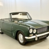 First registered in 1966, this Triumph Vitesse convertible shows just 34,000 miles and has been with its current owner since 2003. It’s recently had an interior refresh, and although it needs a little bit of attention to the bodywork, it’s very solid and is sensibly guided at £3500-£4500.