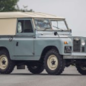 Big values recorded by ‘Series’ Land Rovers in recent years tended to be earned by long-wheelbase Station Wagons, leaving this short-wheelbase Hard Top Series IIA with a petrol engine to come in at a top-end-of-average £8606.