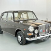 Being sold due to loss of storage, this 1970 Vanden Plas Princess 1300 automatic looked very smart in dark brown with immaculate brightwork and a cream leather interior. It showed a mere 48,000 miles and changed hands for a very reasonable £6440.