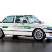 Offered in Paris, this 1976 BMW Alpina B2 is an early car based on the E12 528 and is one of a handful of naturally aspirated examples, boasting the 230bhp engine also used in the Alpina 3.0 CS. The Alpine White example was subject to a comprehensive nut-and-bolt restoration from 2008 to 2014, and is expected to command €150,000-€175,000 (£130,000-£150,000).