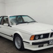 A late-model example from 1988, this BMW 635CSi boasts the Highline spec including leather and air conditioning. With 120,000 mile and a big history file, it’s estimated at £15,000-£17,000.