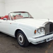 The Rolls-Royce Corniche is unusual in bright white with equally eye-catching red leather. In lovely condition courtesy of many years spent in Japan, plus a mileage of just 12,000, it justifies an estimate of £40,000-£45,000.