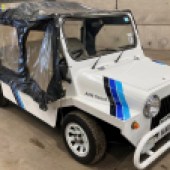 Produced for only one year (1987), the Scout by AEM was built in Merthyr Tydfil. Its running gear is based on that of the Mini, while its styling is similar to the Mini Moke. This one is estimated at £10,000-£12,000.