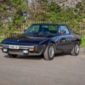 A last-of-the-line Gran Finale model registered in 1990, this Fiat X1/9 has covered just 16,800 miles, but the engine has been rebuilt and rebored to 1518cc following a head gasket blow. The car remains in very good condition with its original Mica Blue paintwork, and is offered with no reserve.
