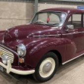 This 1964 Morris Minor 1000 caught our eye. The subject of a recent restoration, it is guided at just £3000-£3500. The maroon Moggy is showing a mileage of just 49,050 – albeit unchecked, and would make an excellent starter classic.