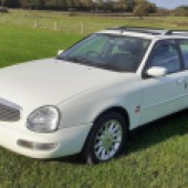 Purchased from a previous Charterhouse auction in 2018, this 1997 Ford Scorpio has been the subject of regular maintenance and expenditure, including a recent diesel pump. Boasting a current MoT until April, the rare load lugging estate is guided at just £2000-£2500.