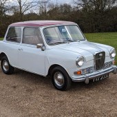 Restored 25 years ago at a cost of £10,000, this 1967 Wolseley Hornet is said to still present well. The car has had three owners from new and looks a tempting proposition at its guide price of £6000-£8000.