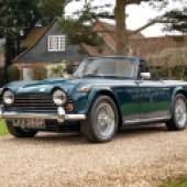Nut-and-bolt restored over a 16-month period by TR Bitz, this 1968 Triumph TR5 also benefited from a Stage 2 rebuilt engine and several other desirable upgrades. It looked as good as it did when completed in 2004 and sold at the top end of its guide for £56,000.