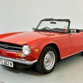 Described as probably the best example on the market, this UK-supplied 1975 Triumph TR6 with fuel injection looked superb in Pimento Red with a contrasting black interior and hood. It showed just 43,000 miles and sold mid-estimate for £19,710.