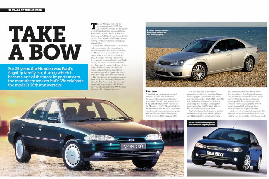 Also in the Spring issue you’ll find a 16-page tribute to the mighty Mondeo. If ever there was a Ford that has yet to reach its full potential as a classic, the Mondeo — especially the Mk1 - is definitely it. Especially now that Ford axed the model from its line-up recently.
