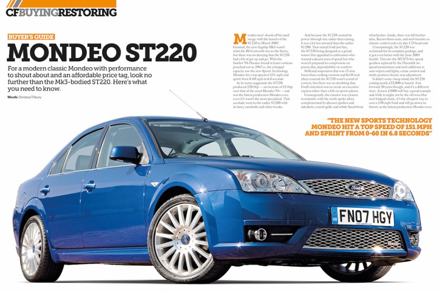 Plus an in-depth guide to buying the rapidly appreciating modern performance classic — the Mk3 Mondeo ST220.