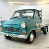 One of several commercials in the sale, this Mk1 Ford Transit pick-up dates from 1974 and is fitted with a 2.0-litre petrol engine. In very presentable condition, it shows 47,000 miles and is guided at £10,000-£14,000.