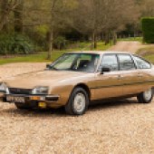 Featuring a 2.4-litre engine with five-speed gearbox, this 1979 Citroën CX is a very rare series one GTi model and was imported from France in 2017. The immaculate example has only covered the equivalent of 36,000 miles from new and is guided at £23,000-£28,000.