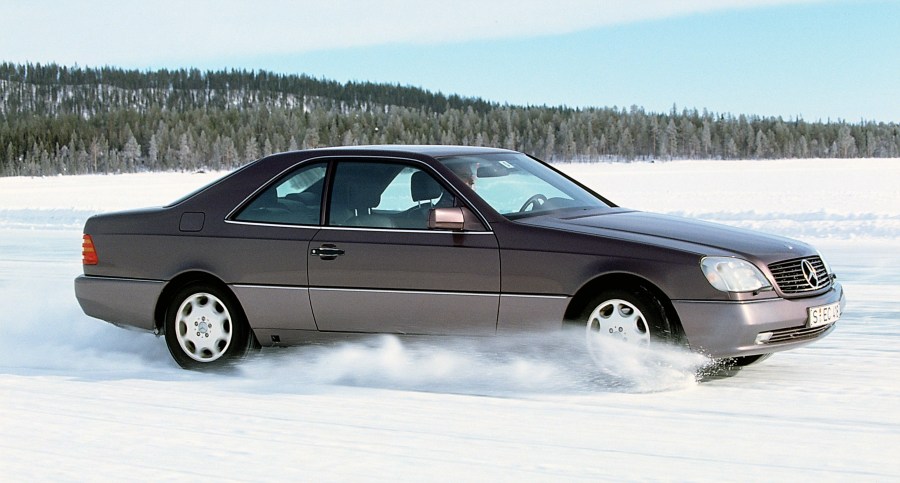 Mercedes’ ESP being tested on an S-Class coupe in 1994