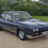 Finished in Mineral Blue over Strato Silver, this 1986 Ford Capri 2.0 Laser sat stored and unused for several years but has recently been recommissioned and is said to be in good condition inside and out. The auctioneer's gavel is anticipated to fall at £8000-£10,000.