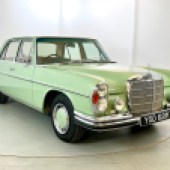 Sold new in South Africa before being imported in 2016 and fully UK registered, this 1972 Mercedes 280 is the fuel-injected SE model and is finished in sought-after Caledonia Green with a Palomino Tan interior. It comes with a large history file and is guided at £22,000-£28,000.