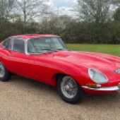 Subject of costly recent works, this matching numbers 1965 Jaguar E-Type 4.2 Coupe Series 1 came with an extensive history file and was featured in Philip Porter's Jaguar Scrapbook publication. Estimated at £38,000–48,000, it beat expectations to make £59,400.